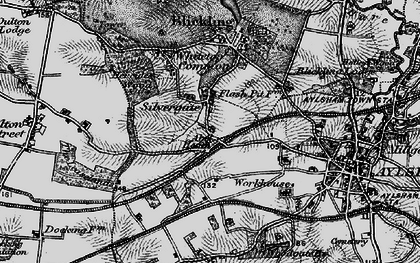 Old map of Woodgate Ho in 1898