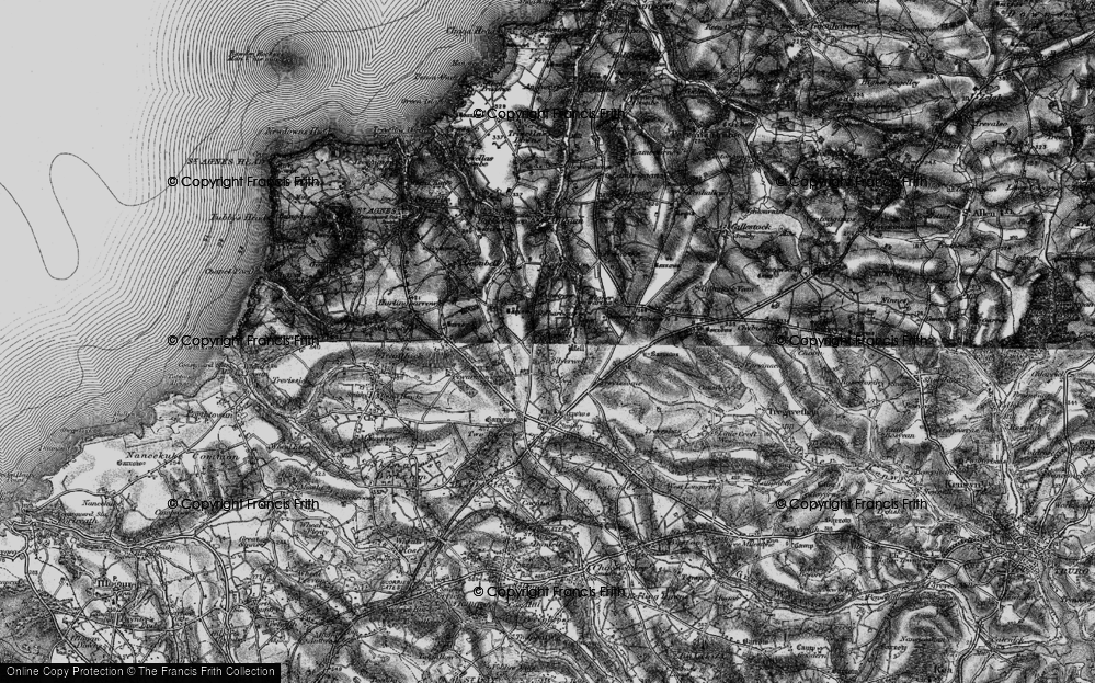Old Map of Silverwell, 1895 in 1895