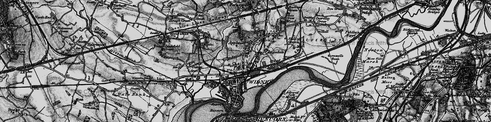 Old map of Simm's Cross in 1896