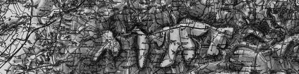 Old map of Whitehams in 1898