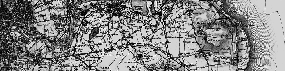 Old map of Simonside in 1898
