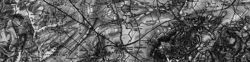 Old map of Woughton Park in 1896