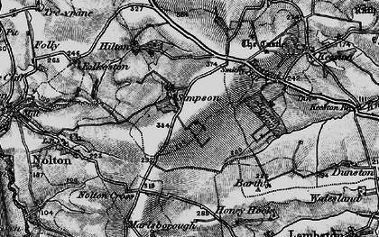 Old map of Simpson in 1898