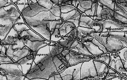 Old map of Simpson Cross in 1898