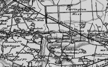 Old map of Sinderland Green in 1896