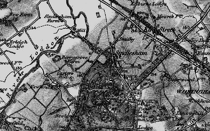 Old map of Sindlesham in 1895
