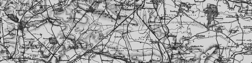Old map of Sinfin in 1895