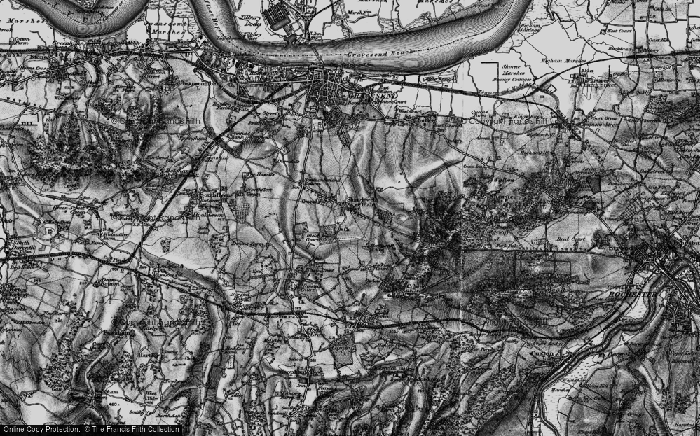 Old Map of Singlewell, 1895 in 1895