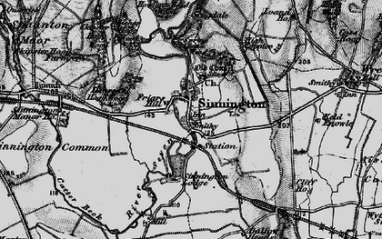 Old map of Sinnington in 1898