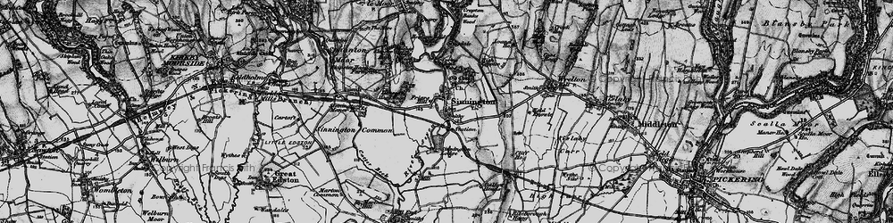 Old map of Sinnington in 1898