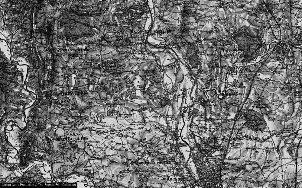 Old Map of Sinton Green, 1898 in 1898