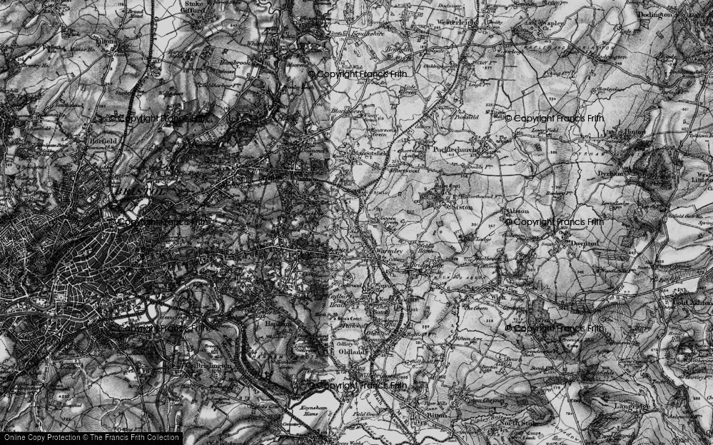 Old Map of Siston Common, 1898 in 1898