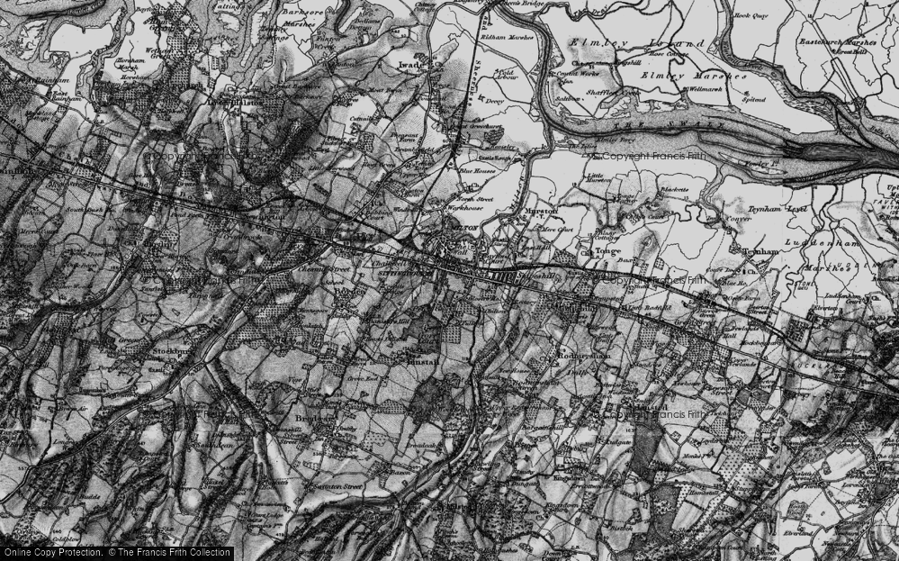 Old Map of Sittingbourne, 1895 in 1895