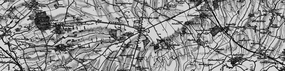 Old map of Burton Wolds in 1899