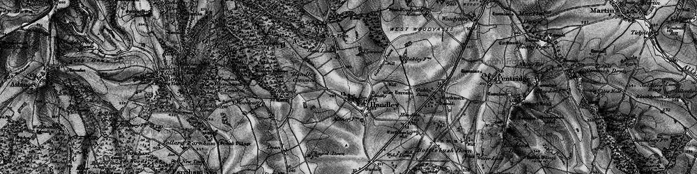 Old map of Sixpenny Handley in 1895