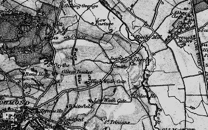 Old map of Aske Beck in 1897