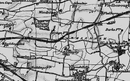 Old map of Woodcoates in 1899