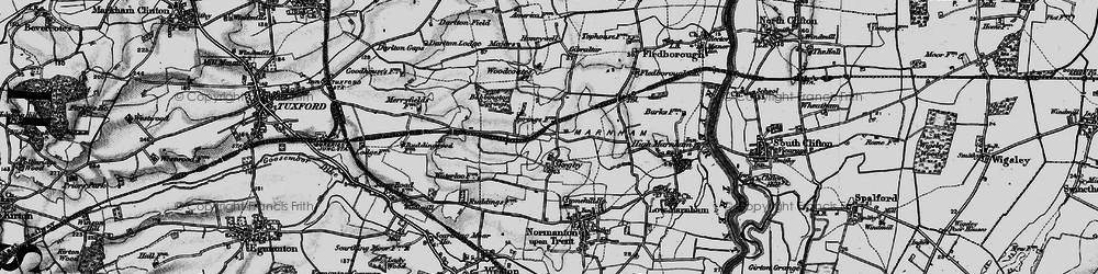 Old map of Woodcoates in 1899