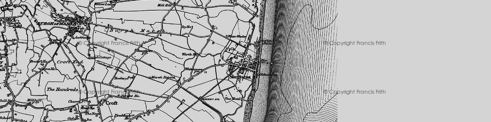 Old map of Skegness in 1898