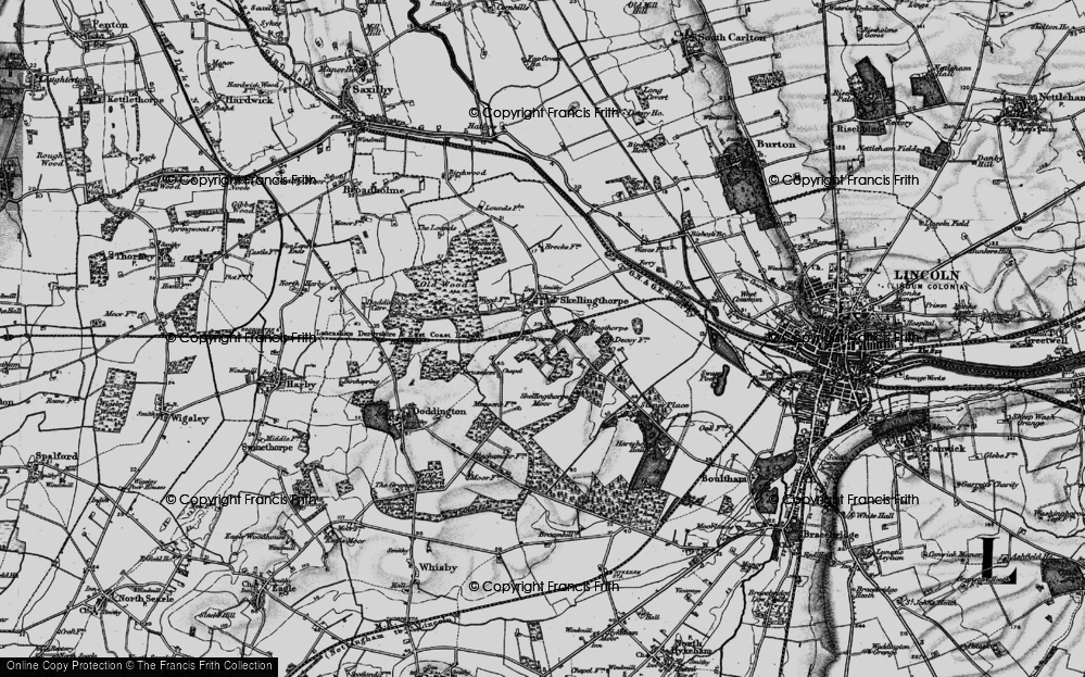 Old Map of Historic Map covering Burton Waters in 1899