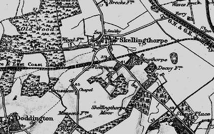 Old map of Burton Waters in 1899
