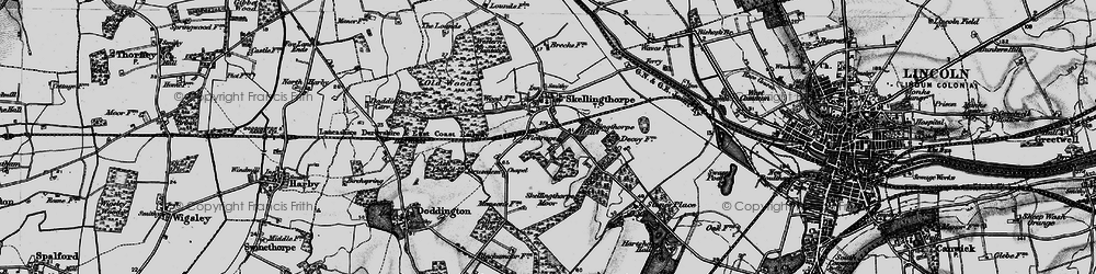 Old map of Skellingthorpe in 1899