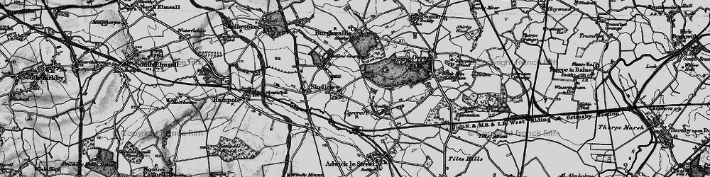 Old map of Skellow in 1895