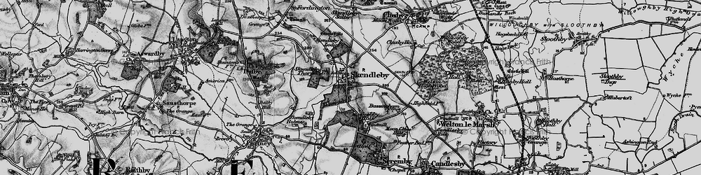 Old map of Skendleby in 1899