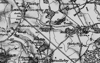 Old map of Skendleby Psalter in 1899