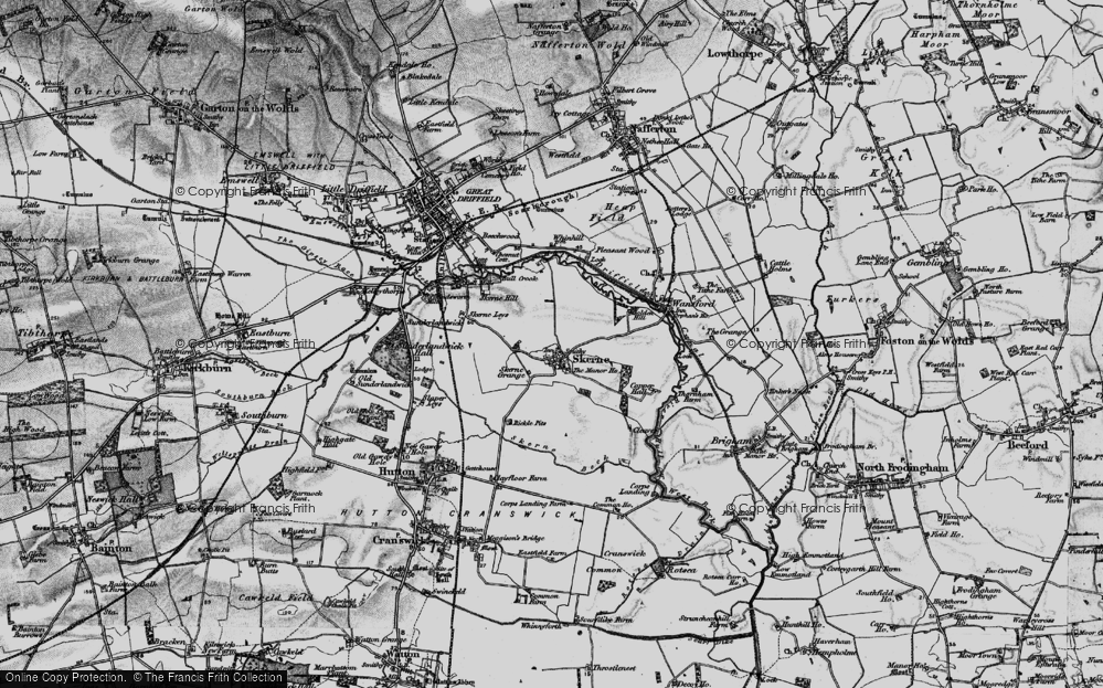 Old Map of Skerne, 1898 in 1898