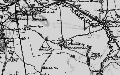 Old map of Skerne in 1898