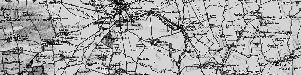 Old map of Skerne in 1898