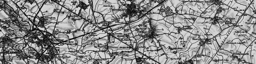 Old map of Stretton Baskerville Village in 1899