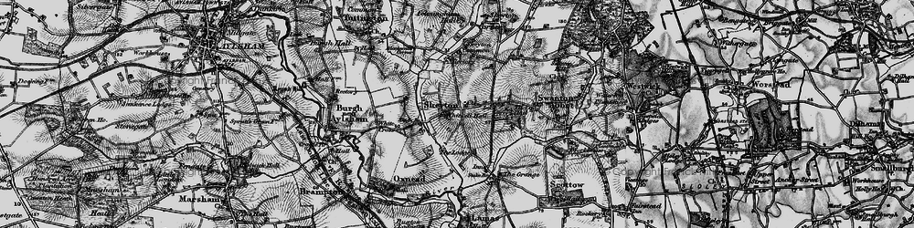 Old map of Skeyton in 1898