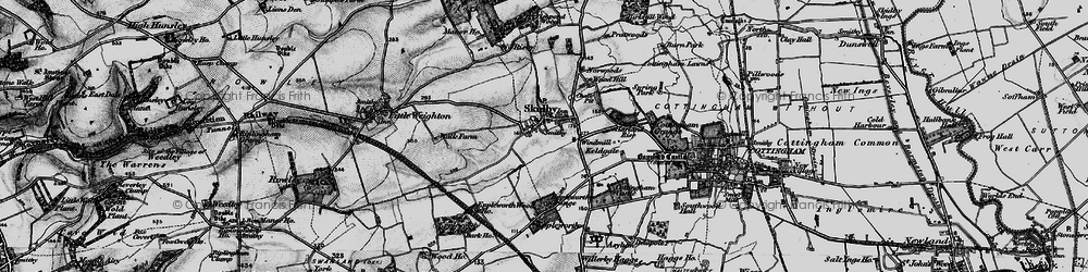 Old map of Skidby in 1895