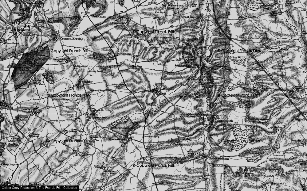 Old Map of Skillington, 1895 in 1895