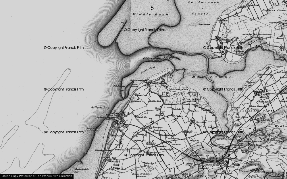 Old Map of Historic Map covering Grune Point in 1897