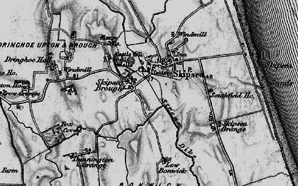Old map of Skipsea Brough in 1897