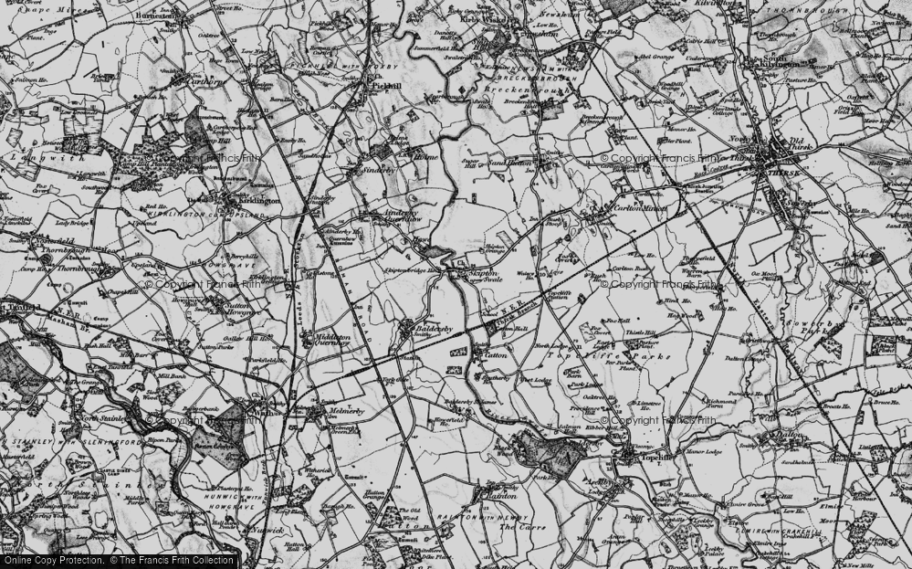 Old Map of Skipton-on-Swale, 1898 in 1898