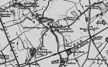 Old map of Skipton-on-Swale in 1898