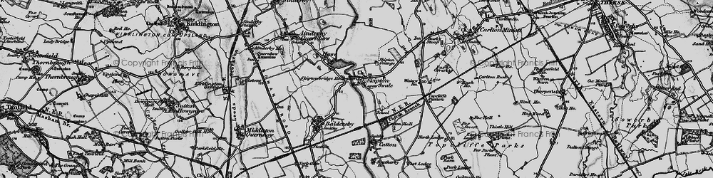 Old map of Skipton-on-Swale in 1898