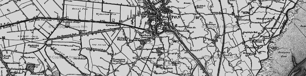 Old map of Skirbeck Quarter in 1898