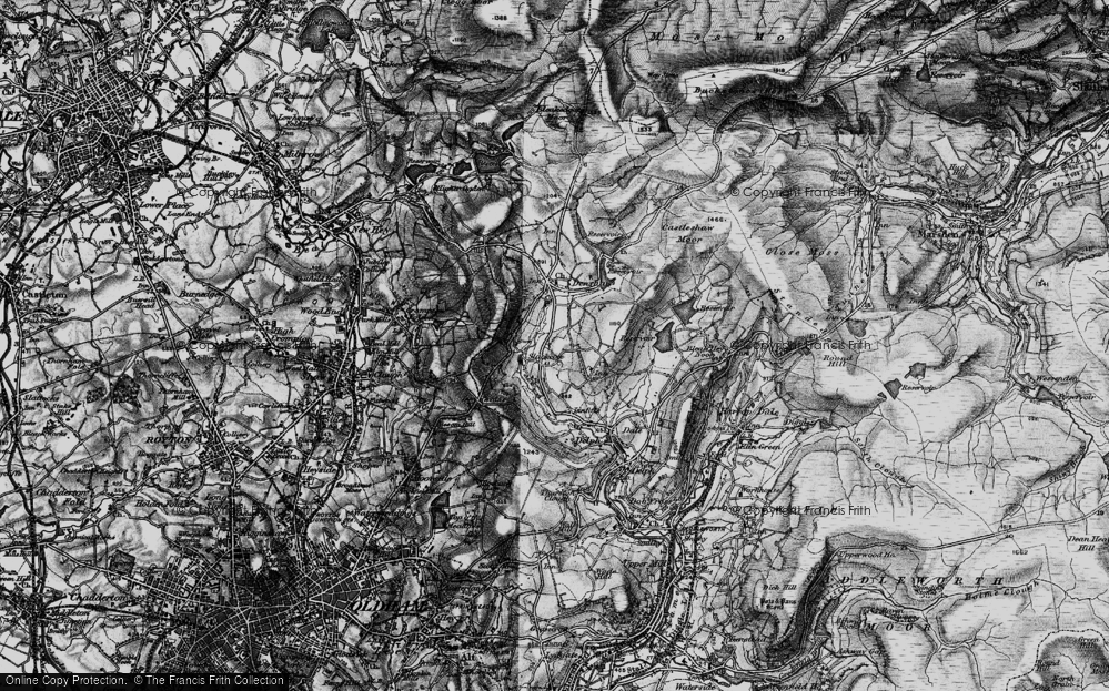 Old Map of Slackcote, 1896 in 1896