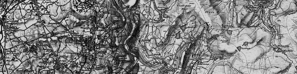 Old map of Slackcote in 1896