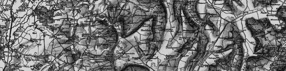 Old map of Slade in 1898