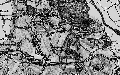 Old map of Slades Green in 1898