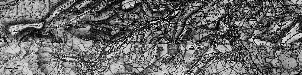Old map of Slaithwaite in 1896