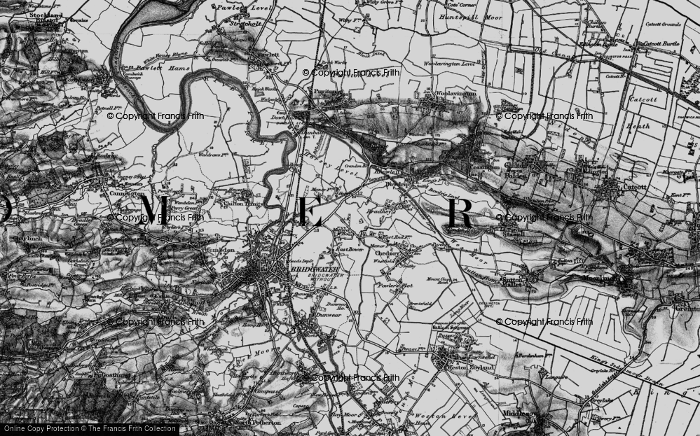 Old Map of Slape Cross, 1898 in 1898