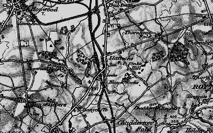 Old map of Slattocks in 1896