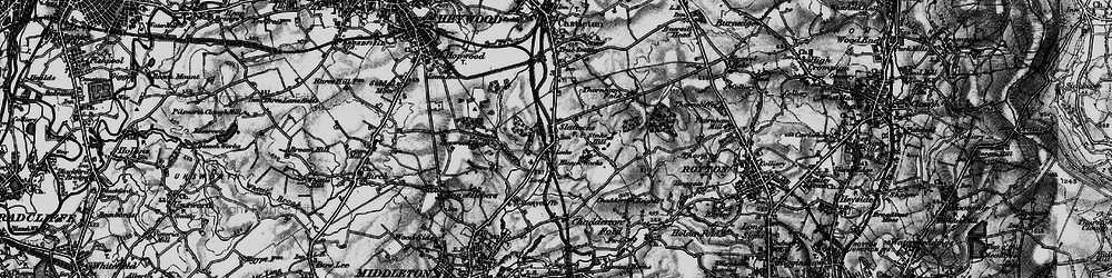 Old map of Slattocks in 1896